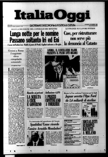 Italia oggi : quotidiano di economia finanza e politica